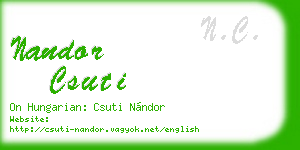 nandor csuti business card